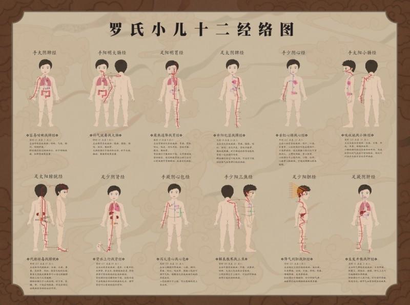 罗氏小儿十二经络图